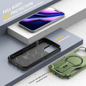 2025 Nueva funda protectora híbrida <span class=keywords><strong>2</strong></span> en 1 de tendencia para iPhone 17 Pro Max, funda impermeable con soporte de carga inalámbrica para iPhone 14 13 - Product Image 5