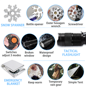 Wholesale Outdoor Emergency Survival Kit Hiking Camping Kit Accessories Survival Gear With <b>Tools</b> Professional Tactical Kit - Product Image 5