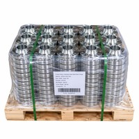 Bride à joint de superposition en acier inoxydable sanitaire 316L avec embout pour la transformation alimentaire et la laiterie EN 1092-1 Type 04 DN25-DN400