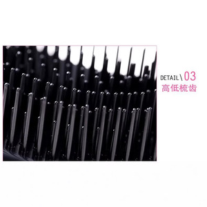 Hairbrush Oval Plastic Anti <b>Tangling</b> Hair Care Smoothing Portable Long Hair Brush Rose Red Blue Silver - Product Image 4