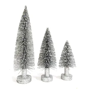 Goedkope Kerstboom Gemengde Grootte Kleine Dennenboom Kleurrijke Mini Bomen Voor Xmas Thuis Desktop Ornamenten Diy Party Decoraties