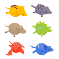 Jouets pour enfants, ballon de gelée en forme d'animal gonflable, 4 pouces, avec paille