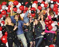 Citron 115 pièces noir rouge blanc argent confettis ballons guirlande arche Kit mariage saint-valentin anniversaire fête décorations fournitures