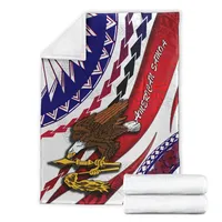 Couverture personnalisée imprimée Samoa américaine, motifs drapeau national, plaid doux et confortable pour la décoration de canapé et cadeau de vacances