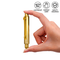 Bolígrafo Táctico Retro de Latón Macizo, Instrumento de Escritura Resistente para Bolsillo, Herramienta Manual EDC para Exteriores con Clip