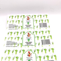 Etiquetas adhesivas para alimentos laminadas mate brillante código de barras de diseño personalizado para comida picante