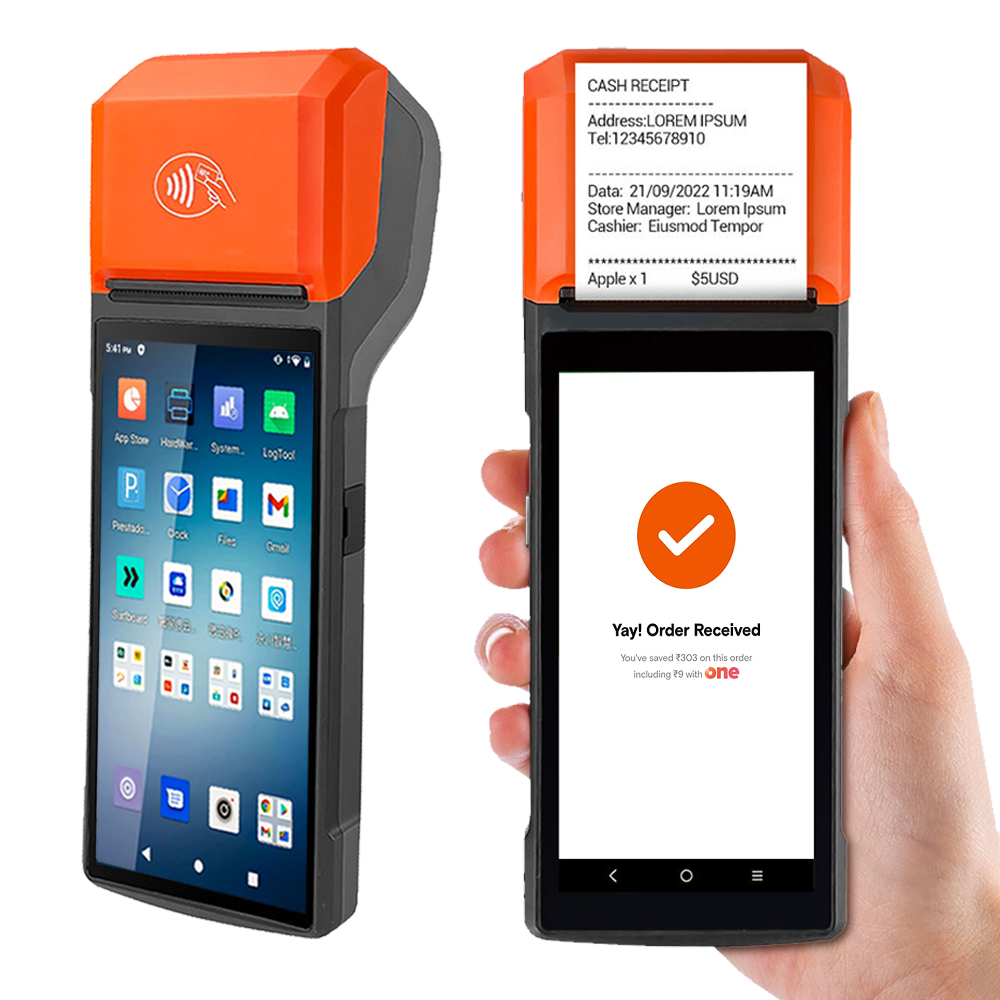 GMS NFC Android 14 портативный смарт-терминал с NFC кард-ридер 1D 2D сканер штрих-кодов R330 Plus
