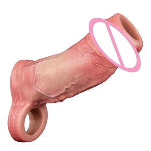 ORALSX Fundas de Silicona para Pene en Tres Tamaños, Fundas para Agrandar el Pene, Retrasar la Eyaculación, Juguetes Sexuales para Parejas - Product Image 1