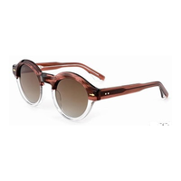 Lunettes de soleil polarisées rondes vintage en acétate, monture complète, unisexe, protection UV, design extérieur, colorées