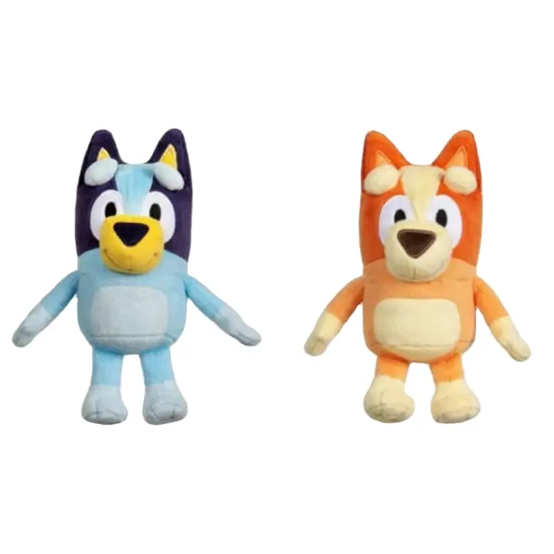 Boneka anak anjing biru 28cm, mainan lembut, boneka hewan kartun anjing, mainan mewah katun PP nyaman untuk hadiah anak-anak