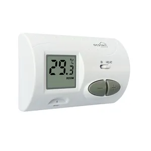 CE Certificated 230VAC White ABS Non-programmable Floor Heating Room HVAC Wired Thermostat For Boiler