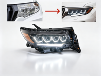 Kit de phares LED à 4 lentilles pour Toyota Land Cruiser Prado 150 2018-2021, mise à niveau Facelift, montage Plug and Play, haute performance