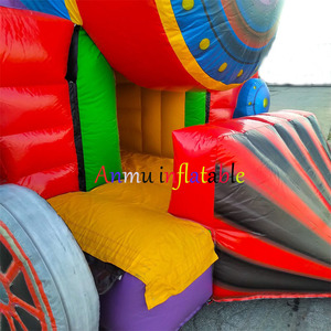 Parc de <span class=keywords><strong>jeux</strong></span> extérieur sur le thème du <span class=keywords><strong>train</strong></span> animalier - Parc d'attractions gonflable avec toboggan et parcours d'obstacles pour enfants - <span class=keywords><strong>Jeux</strong></span> sportifs - Product Image 5
