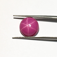 Jolie Premium Offre Spéciale 3A cabochon rond rose pour rubis étoile anneau laboratoire cultivé rose étoile rubis pierre précieuse