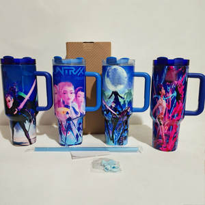 Vaso Térmico de Acero Inoxidable con Estampado de Equipo de Caza de <span class=keywords><strong>Brujas</strong></span> Luminoso, Taza de Café con Pajita, 40 oz, Brilla en la Oscuridad - Product Image 3