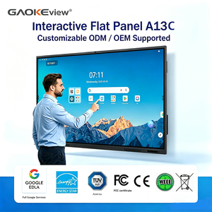 กระดานอัจฉริยะแบบอินเทอร์แอคทีฟ EDLA ขนาด 65 75 86 98 นิ้ว LED 4K พร้อมระบบ Android สำหรับการสอนในห้องเรียน A13C กระดานไวท์บอร์ดดิจิทัลอินเทอร์แอคทีฟ - Product Image 1