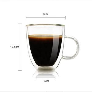 Taza de vidrio de doble pared personalizada para café Espresso, alta borosilicato, fábrica China - Product Image 3