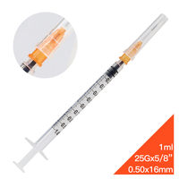 Seringues vétérinaires stériles jetables Luer Slip Lock avec aiguille, 1 ml, 3 ml, 5 ml, 10 ml, 20 ml