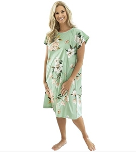Stay Patient Dress Uniform Cuello redondo Botón Impresión reutilizable Mujeres Vestidos de hospital para ventas Bata de hospital - Product Image 1