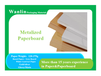 Papier d'emballage en aluminium doré métallisé à la vente