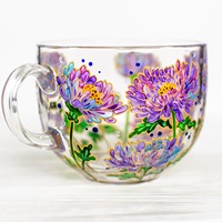 Regalos Promocionales para Bodas, Taza de Vidrio Moderna con Diseño de Frutas Pintado a Mano, Nombre Personalizado, Nombres Personalizados, Doble Pared
