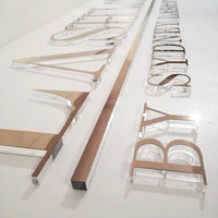 Lettres en relief 3D en métal découpées au laser, non éclairées, cadre métallique, logo personnalisé pour la réception, montage mural, enseigne en acrylique pour boutique de détail