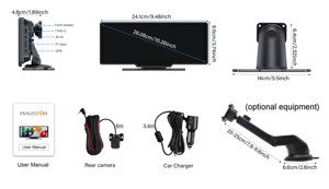 2024 New 10.26 Inch Android 10 <span class=keywords><strong>4</strong></span> + 64G Không Dây Carplay Ống Kính Kép Dashcam 1080P Hỗ Trợ 3G/4G Sim D Đài Phát Thanh MP5 Máy Nghe Nhạc - Product Image 4