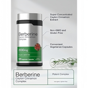 Capsules OEM Complexe de Berbérine et Cannelle de Ceylan Équivalent Sans OGM Sans Gluten Naturel Bien-être Métabolique Adulte Cardiovasculaire - Product Image 2