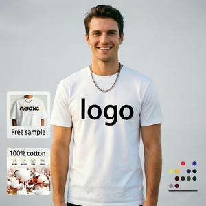 Camisetas Masculinas Lisas de Algodão 100% Personalizadas por Atacado com Impressão de Logotipo de Alta Qualidade Tamanhos Grandes XXXXXL para Homens - Product Image 1