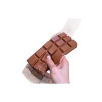 Juguete Antiestrés de PU con Forma de Barra de Chocolate Realista, de Crecimiento Lento, Jumbo, Simulación de Comida, Unisex, 14+