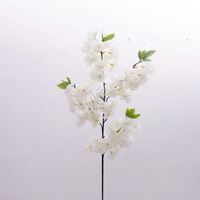 Dekorasi Pernikahan Qihao, Rangkaian Bunga Centerpiece, Bunga 3 Cabang, Bunga Sakura Buatan, Cabang Bunga Sakura Artifisial