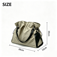 Sac fourre-tout en nylon imperméable de grande capacité avec cordon de serrage, sac à bandoulière léger pour une utilisation quotidienne en extérieur