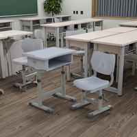 Ensemble Chaise et Bureau d'Étude Ajustables Personnalisables pour Étudiants, Design Moderne, Idéal pour la Chambre et la Salle de Classe des Enfants, Comprend un Tiroir
