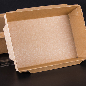 Sản Xuất Tại Trung Quốc Cấp Thực Phẩm Xử Lý Takeout Mì Salad Thực Phẩm Giấy Container Sushi Khay - Product Image 4