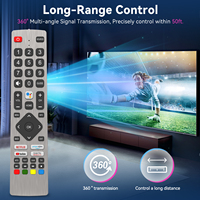 SHWRMC0133 Control remoto IR compatible con Sharp TV, SHW/RMC/0133 Remote con botones Prime Video Google Play Netflix YouTube
