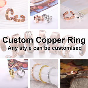 Original Reines Kupfer Fingerring Bio-Magnettherapie Zweischichtiger Gesundheitsschmuck für Frauen Männer Großhandel Anpassbarer Verstellbarer <span class=keywords><strong>Ring</strong></span> - Product Image 5