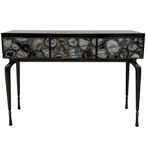Mesa <span class=keywords><strong>de</strong></span> pasillo <span class=keywords><strong>de</strong></span> <span class=keywords><strong>entrada</strong></span> moderna contemporánea <span class=keywords><strong>de</strong></span> gama alta, mesa <span class=keywords><strong>de</strong></span> consola <span class=keywords><strong>de</strong></span> cobre <span class=keywords><strong>de</strong></span> lujo para sala <span class=keywords><strong>de</strong></span> estar, Hotel, Metal <span class=keywords><strong>de</strong></span> ágata Natural hecho - Product Image 5