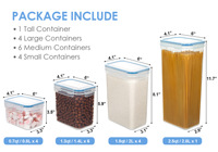 Récipient hermétique pour le stockage des aliments Récipients à céréales en plastique avec couvercles Récipient à spaghetti sans BPA PP de qualité alimentaire