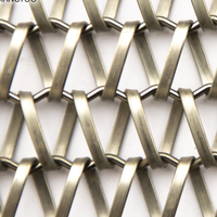 Cloisons décoratives en maille métallique en laiton, maille décorative tissée pour cuisine, finition bronze, maille décorative en acier inoxydable