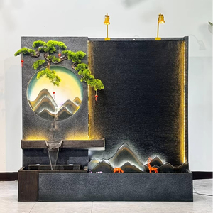 Grande <span class=keywords><strong>Fontana</strong></span> a Cascata Personalizzabile per Esterni - Decorazione Artistica da Parete per Giardino e Patio - Elemento Decorativo Moderno per Paesaggi - Product Image 4