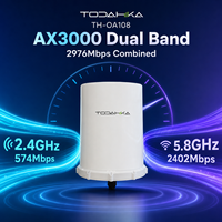 Punto de Acceso Inalámbrico para Exteriores de Alta Velocidad AX3000, Doble Banda 2.4GHz/5.8GHz, WiFi 6, 48V PoE, Red Gigabit Mesh, 160MHz Centralizado
