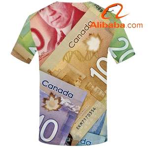 Échantillon gratuit été Logo personnalisé t-shirts hommes feuille d'érable t-shirts imprimés argent canadien vêtements Canada 3D t-shirts Streetwear - Product Image 2