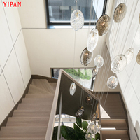 Lustre Led Décoratif Simple à la Mode en Forme de Conque Lampe Suspendue en Verre Hôtel Villa Centre Commercial Escalier