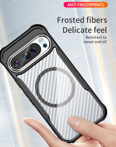 For <strong>Google</strong> Pixel 9 Pro XL 8A 9A Carbon <strong>Fiber</strong> Pattern Matte PC TPU Shockproof Magnetic Wireless Charging Phone Case - Product Image 4