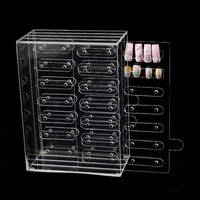 Présentoir de cartes d'échantillons d'ongles en acrylique, support de présentation de bureau pour accessoires de nail art, idéal pour salons de beauté, studios de manucure et merchandising en magasin.