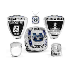 Bague de championnat personnalisée Bague de pierres précieuses en laiton tendance pour homme personnalisée pour récompenses sportives - Product Image 3