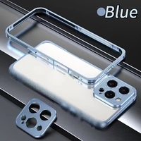 Étui de téléphone en métal de luxe, fin et robuste, avec protection de l'objectif, dissipation de la chaleur, pour iPhone 16 15 14 Plus 13 Pro Max