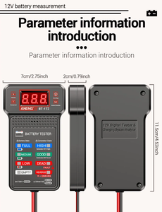 BT-172 Auto Batterij <span class=keywords><strong>Tester</strong></span> <span class=keywords><strong>12V</strong></span> Digitale Batterij <span class=keywords><strong>Tester</strong></span> Laadsysteem Analyzer Met <span class=keywords><strong>Led</strong></span>-Indicator - Product Image 4