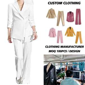 Abito Casual Slim Fit bianco personalizzabile <span class=keywords><strong>con</strong></span> decorazione Vintage <span class=keywords><strong>con</strong></span> bottoni in <span class=keywords><strong>pizzo</strong></span> e cintura uno Set - Product Image 1