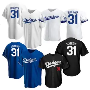 Nuovi arrivi Mens Dodger #31 maglie da Baseball Scherzer cucite sublimate ricamo Los Angeles uniforme da Baseball camicie